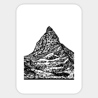 MATTERHORN ink painting Sticker